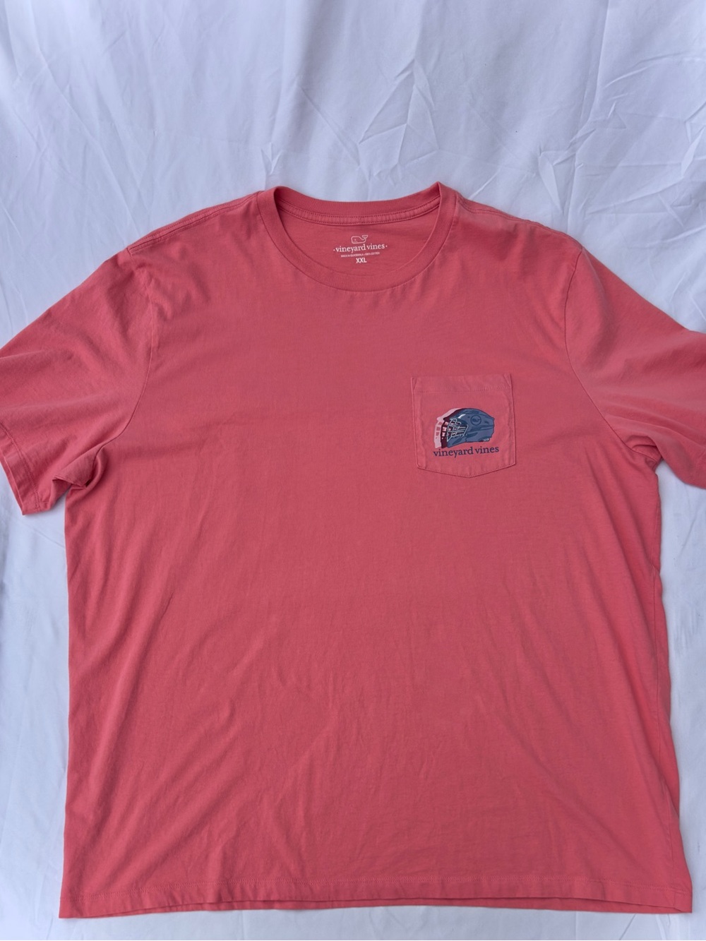 Vineyard Vines Graphic Pocket T-Shirt XXL Coral Pink